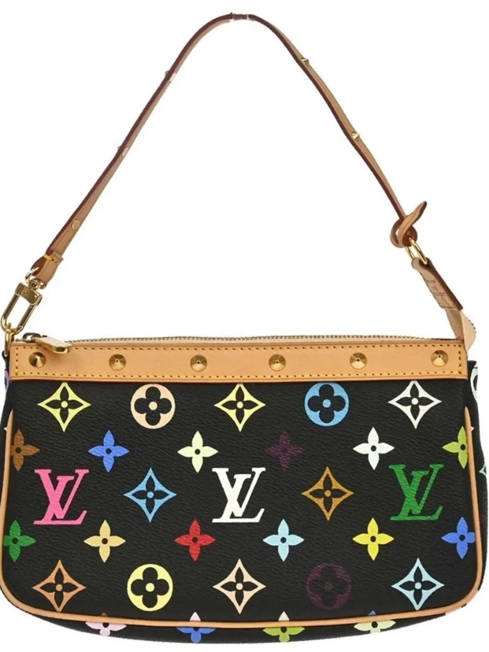 Louis Vuitton Black Multicolor Pochette Accessoires M92648